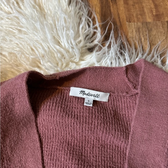 Madewell Birchmoor Cardigan Sweater Mauve Pink - Picture 4 of 7